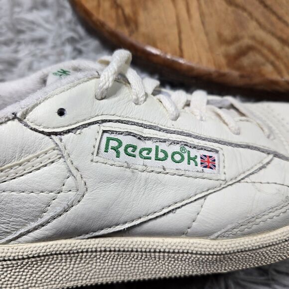 Y2K Reebok England  "Athletic" Classic Club C Women Size 8 White Trainer Shoes - Picture 9 of 12